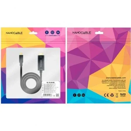 CONVERSOR USB-C A HDMI USB-C/M-HDMI/M 5 M NANOCABLE CONVERSOR USB-C A HDMI USB-C/M-HDMI/M 5 M NANOCABLE